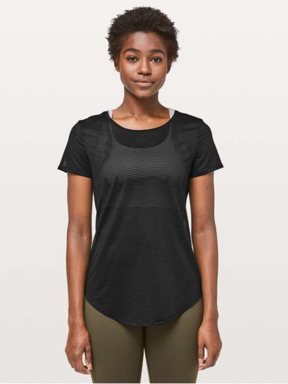 Lululemon Soft Love Crew Neck T-shirt Black Women’s Size 6 Small Activewear Top